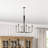 6 - Light Wrought Iron Dimmable Chandelier