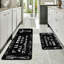 Tapis de cuisine noir 2 pièces