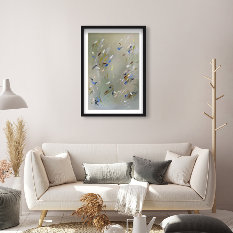 Spontaneous Trace Print by Oliver Gal, 16.5"H x 11.5"W, Black Shadowbox
