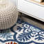 Tapis intérieur / extérieur bleu / multicolore Heimdall Orge Ogee Trellis-2071892273