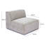 Cherylee Taupe Chenille Basketweave Armless Chair