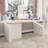 70.9" Wide Electric Lift Vanity Table With Push Buttons And Drawer