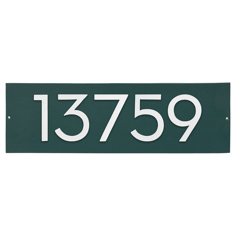 Rectangle Wall Plaque, Hunter Green/White, Yes