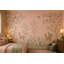 Toile paysage papier peint rosé rétro botanique-129446106-129446107