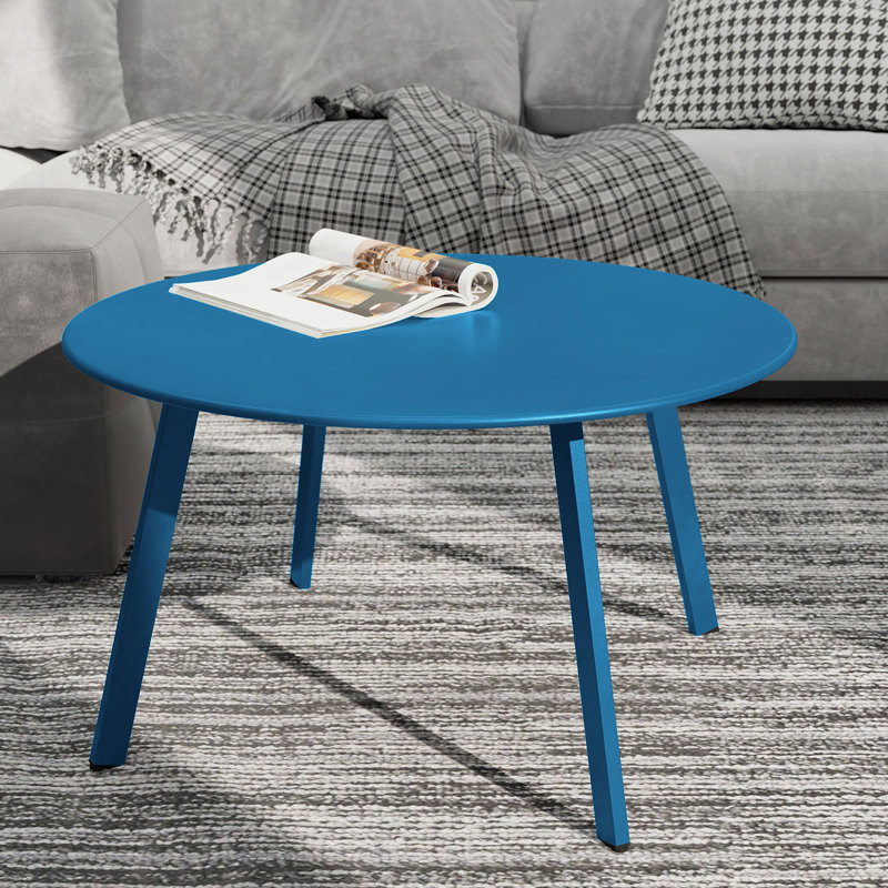 Four Leg Coffee Table, Peacock Blue