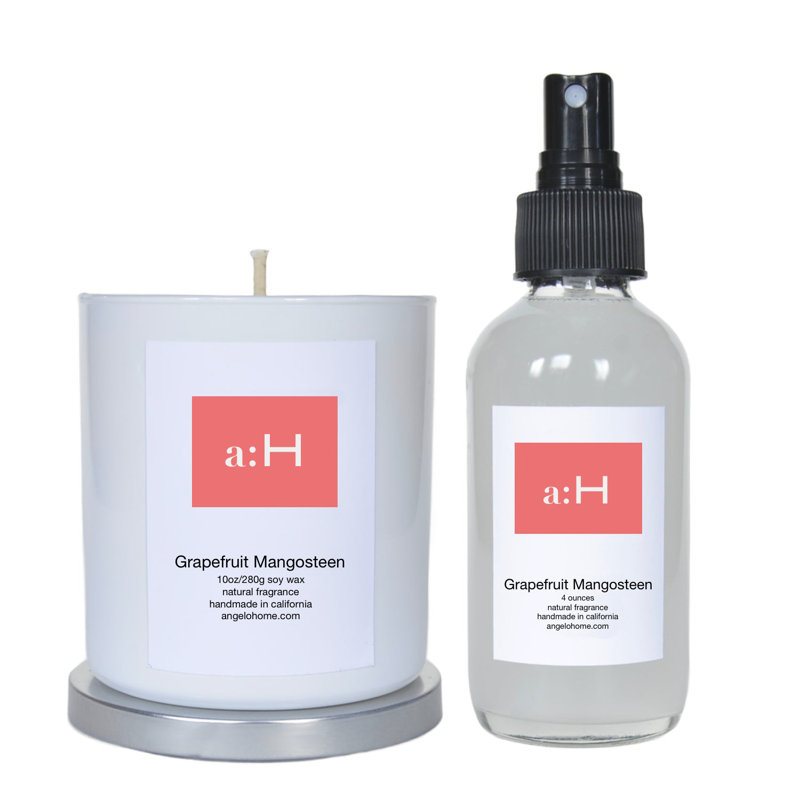 Grapefruit Mangosteen Scented Candle and Room Spray Duo
