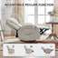96 CM Modern Heated Massage Chair Swivel Rocker Recliner with Cup Holders-590500221