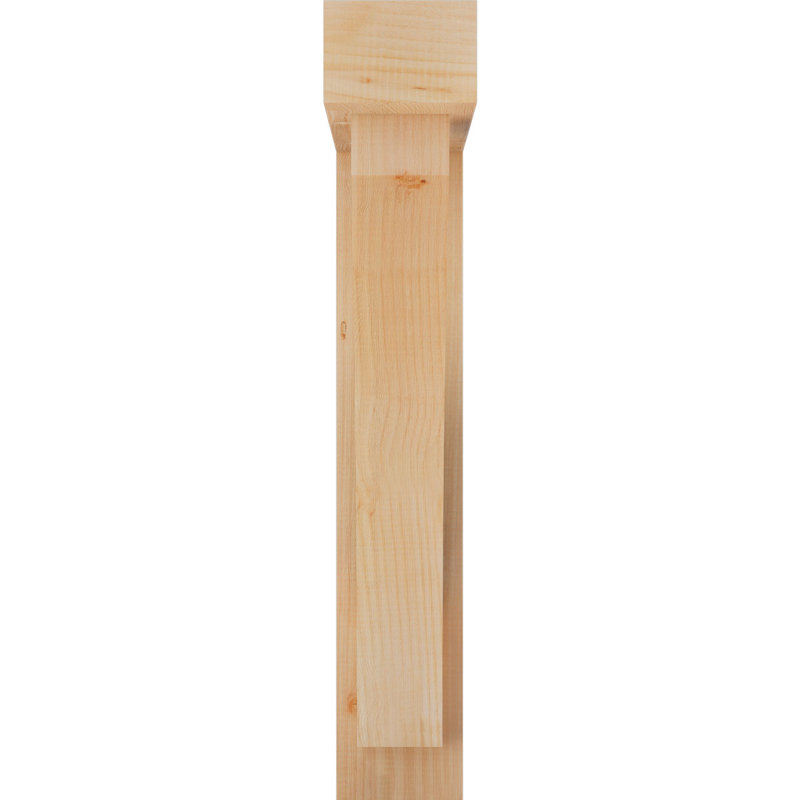 Thorton Block Bracket with Offset Brace, 36 x 24, 6"W Douglas Fir (Rough Sawn)