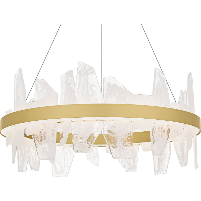 Aurelia Integrated LED Soft Chandelier, Gold