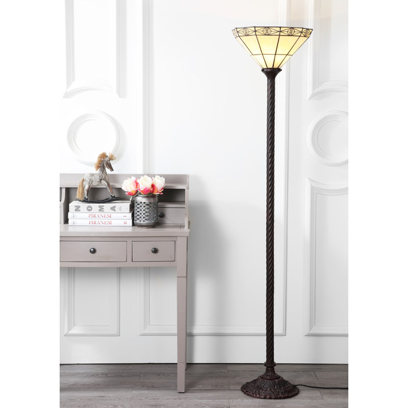 Oshiro 68.57'' Brown Torchiere Floor Lamp
