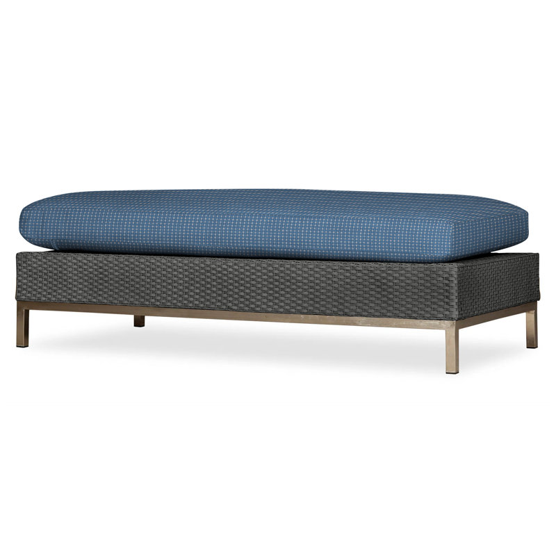 Elements Outdoor Ottoman, Demo Skyway, Hickory