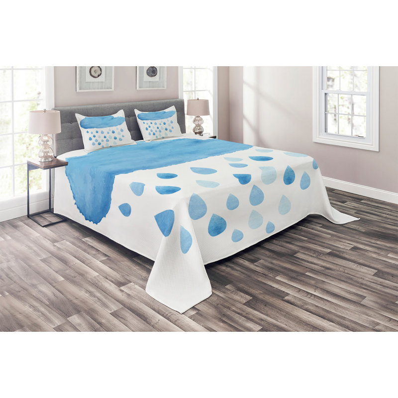 Polyester Coverlet, King Bedspread + 2 Shams
