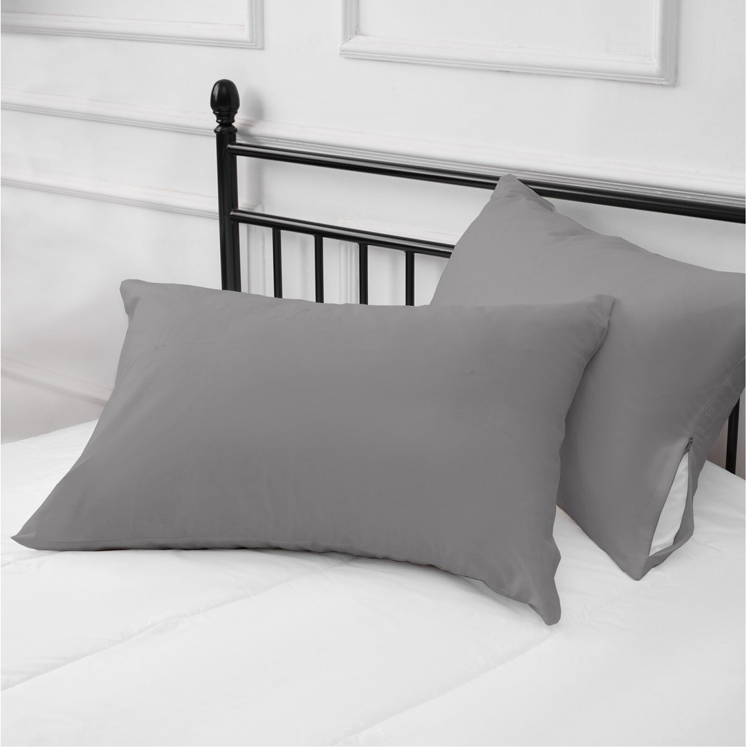 100% Organic Cotton 300 Thread Count Sateen Pillowcase (Set of 2) A1 Home Collections LLC 