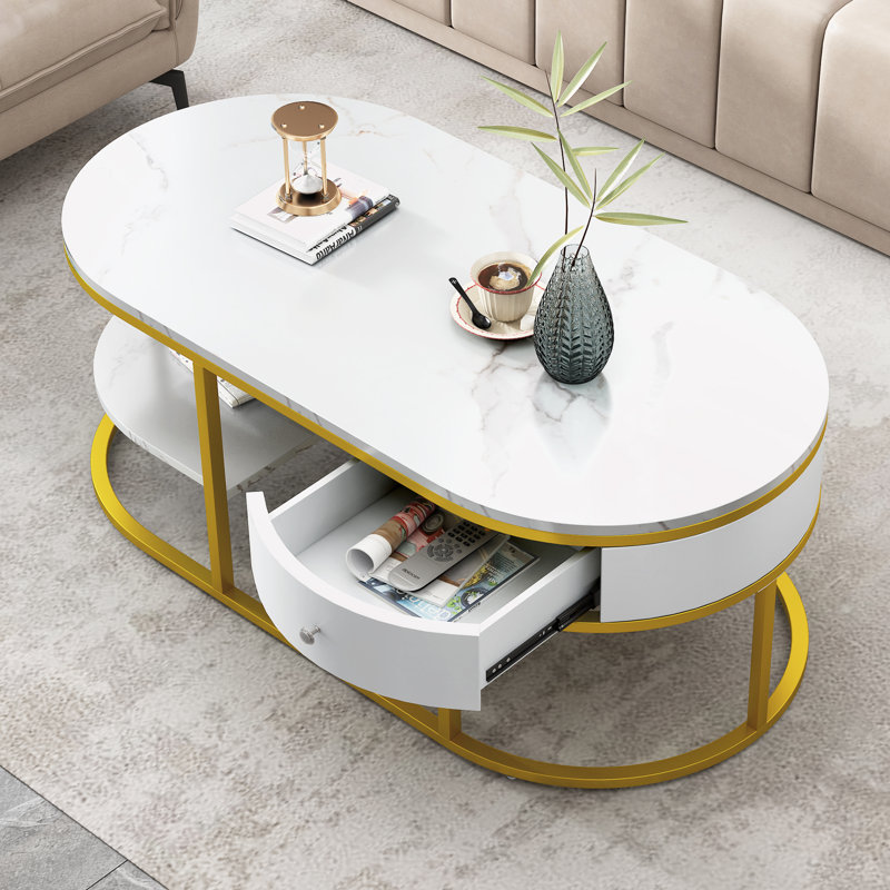 Table basse Ravya, Blanc