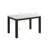 1Pc White Faux Marble Black Finish Rectangular Dining Table Wooden Dining Room Furniture-2100176788