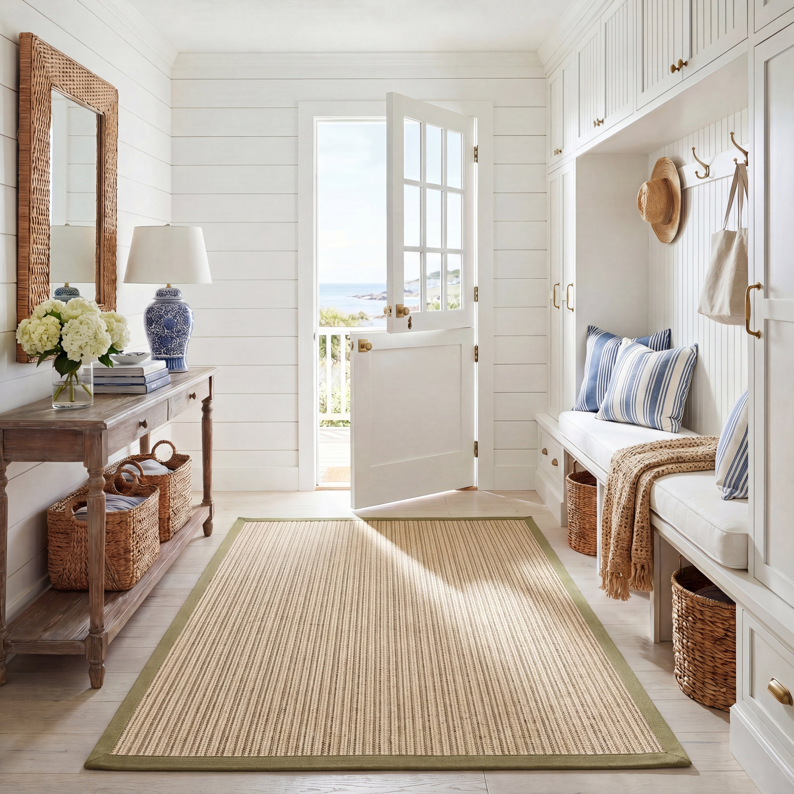 Auckland Jute/Sisal Natural Area Rug, Rectangle 4' x 6'