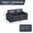 Latitude Run® Caro Leather Upholstered Loveseat-128681356