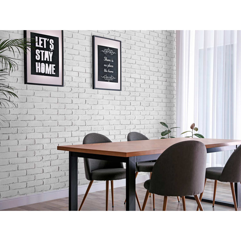 Chicago  47.75" x 32.5" Faux Brick Wall Paneling, Glacier