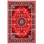 Tapis marocain rouge en coton et polyester à imprimé numérique Edith Collection-366143685