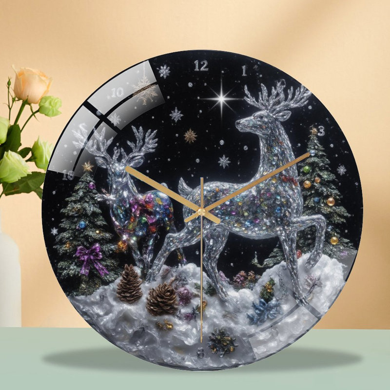 Horloge murale en verre 12 po