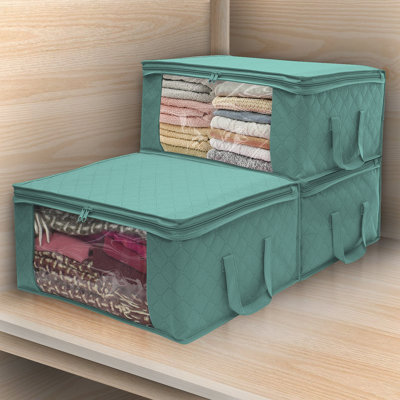 Bamboo Sorbus Foldable Storage Fabric Cube Bin Bag Organizers