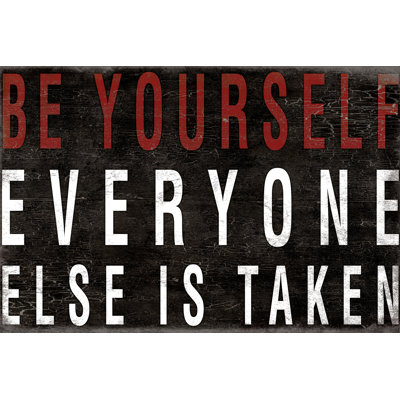 Be Yourself Spice Red - Wrapped Canvas Print