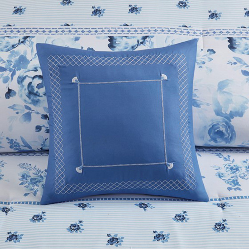 Floral Striped Comforter Set, Twin Comforter