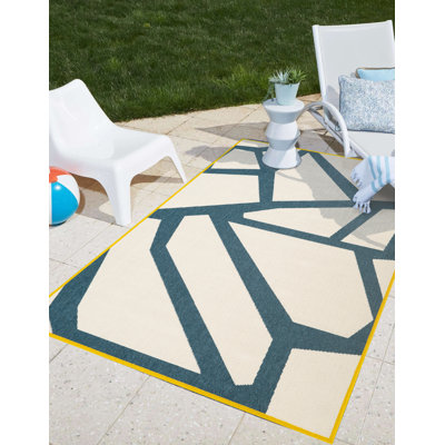 Tapis intérieur / extérieur à motif géométrique abstrait moderne Mapa
