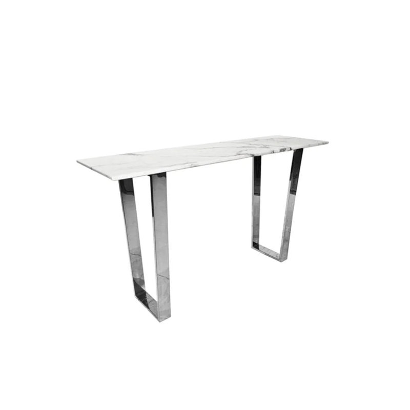 Montiera 122cm Console Table, Silver/White