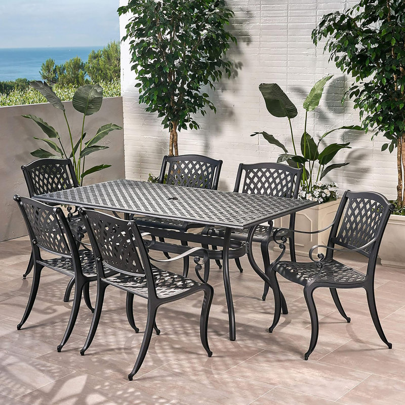 Rectangular 6 - Person 63" Long Dining Set