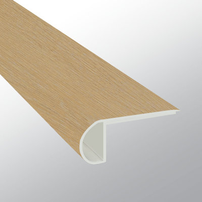 Profilé de nez de marche affleurant en vinyle de luxe Noble Oak, 1,9 cm d'épaisseur x 239 cm de longueur x 7 cm de largeur