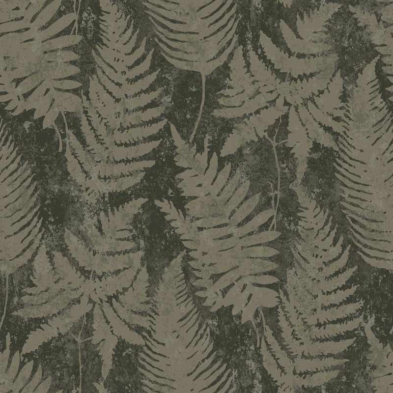 Audra Non-Pasted Floral Wallpaper Roll, Moss