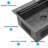 Gunmetal Black Drop In Waterfall Kitchen Sink - 33*22 Inch Single Bowl 16 Gauge Stainless Steel Ledge Workstation Kitchen Sinks With Pull-Out Faucet & Cup Washer