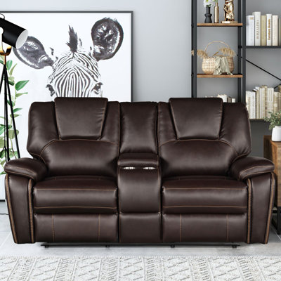 Hardoby 62'' Upholstered Reclining Loveseat