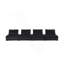 120"W Black Velvet 4 Pc Sectional Sofa