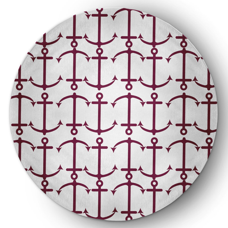 Viehbacher Chenille Abstract Indoor Rug, Round 5'