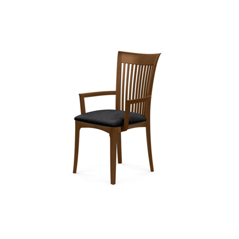 Sarah 19.25'' H Upholstered Armchair, Saddle Cherry, Onyx Microsuede