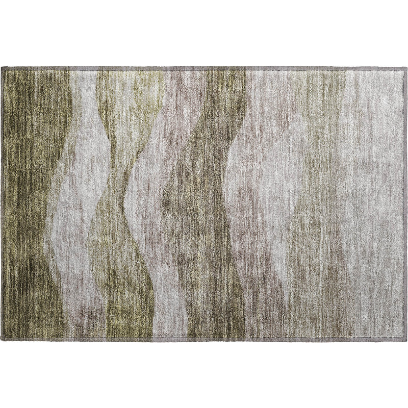 Premium Machine Washable Krause AMF1141 Swirls Rug, Rectangle 1 pi 8 po x 2 pi 6 po
