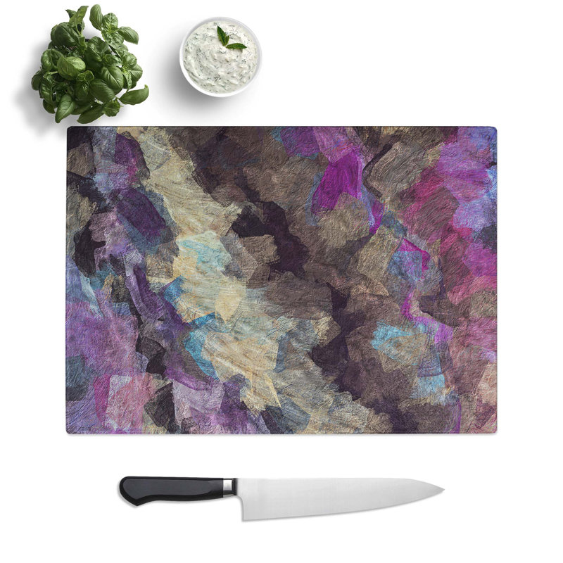 Tempered Glass New Day Chopping Board, 39 cm W x 28.5 cm L
