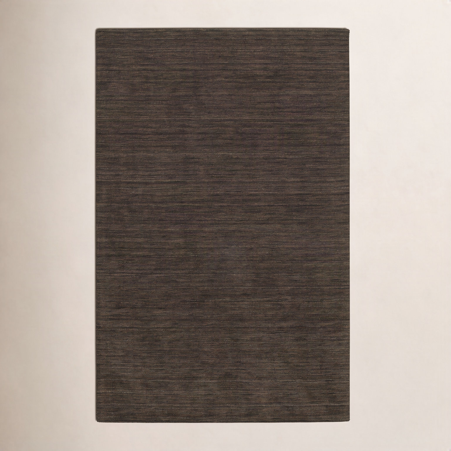 Nala Brown Hand-Tufted Wool Rug, Rectangle 5' x 8'