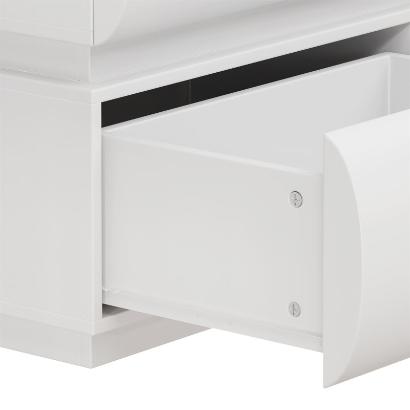 Commode 6 tiroirs pour chambre à coucher, Blanc
