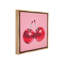 «Red Patterned Cherries Floater Frame» par RB sur-1393948778-1393948777