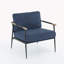 Méridienne rembourrée en chenille avec structure en métal robuste, fauteuil d'appoint de salon moderne moelleux, conception avec accoudoirs et fabrication durable-220690738
