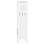 Rangement réglable de 47,3 po en métal blanc avec 3 tablettes