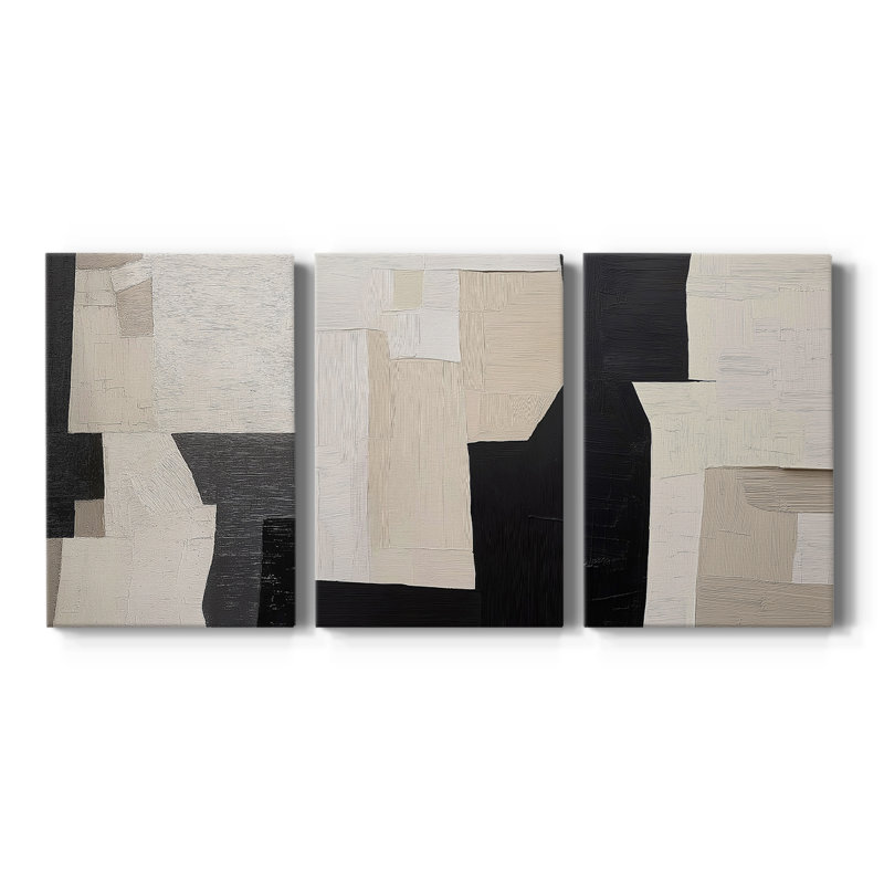 ABSTRACT Series DCLV  -Custom Wrapped Gallery Canvas - 3 Pieces, 60" H x 120" W