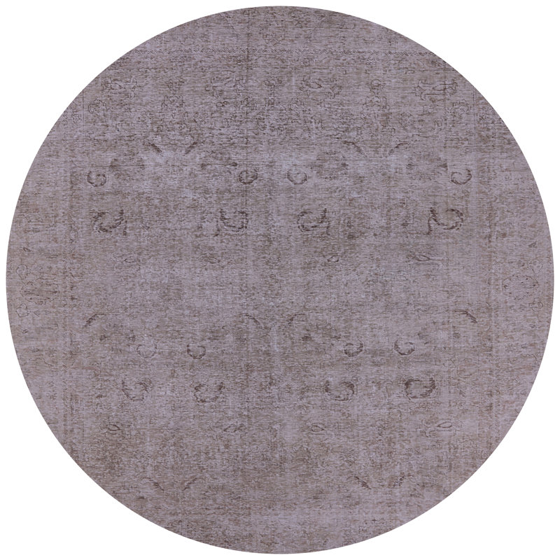 Tapis oriental gris Gahanna, Rond 5 pi