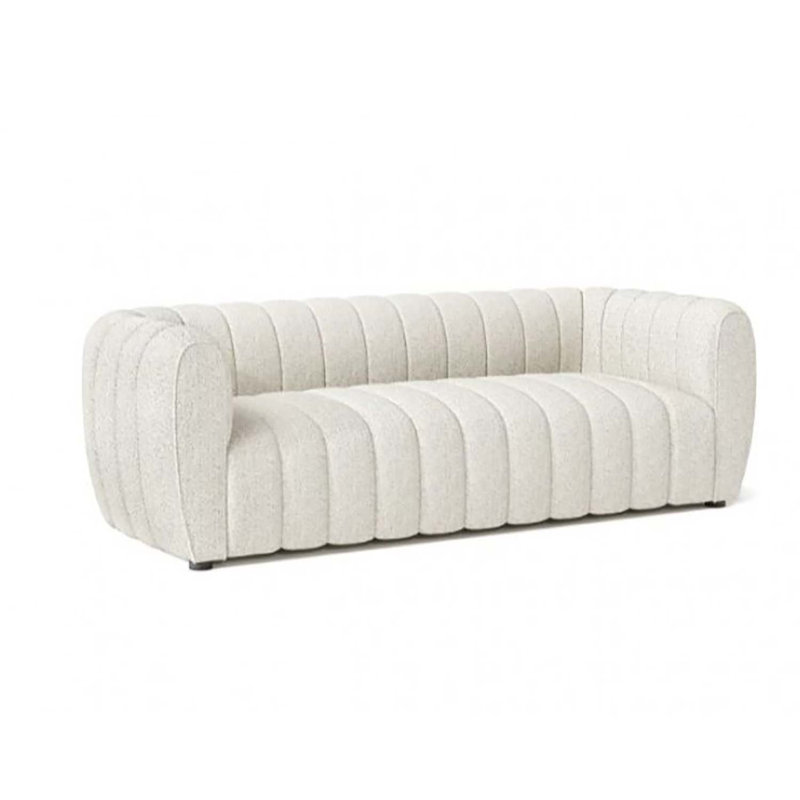 Javette 82.5'' Upholstered Sofa, Off White Boucle, 31.5" H x 82.5" W x 34.5" D