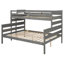 Lit simple superposé au-dessus de grand lit simple, gris - Fabriqué en bois de qualité pour la chambre à coucher avec une précision parfaite-530879413