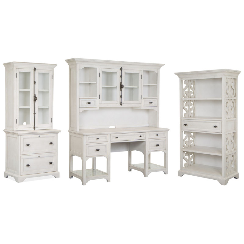 Bureau et huche avec classeur et bibliothèque