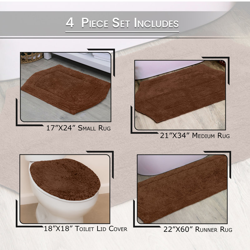 Tapis pour salle de bain Delean, Chocolat